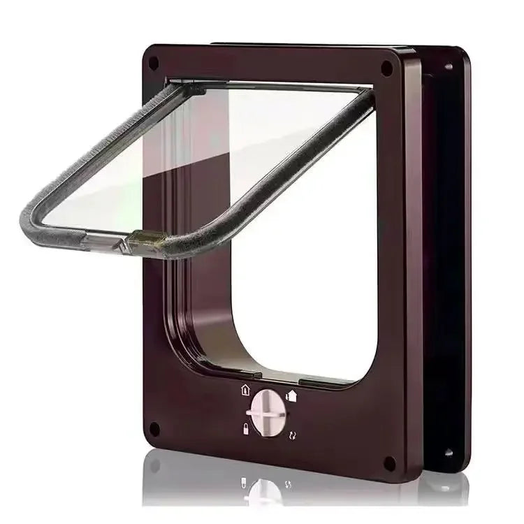 2629330105003+3 Dog Cat Flap   Way Security Lock Flap Door for Cats Kitten ABS Plastic Small Pet Gate Door Kit Cat