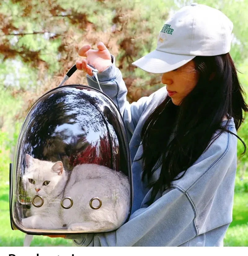 Pet Carrying Bag Space Pet Backpacks Breathable Portable Transparent Backpack Puppy Dog cat Transport Carrier Space Capsule Bags