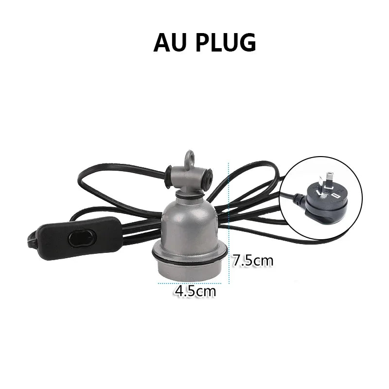 Reptile Heat Lamps Holder Insulated E27 Ceramic Socket for Reptiles Heat Lamps Holder Amphibious Terrarium Lighting Accessories