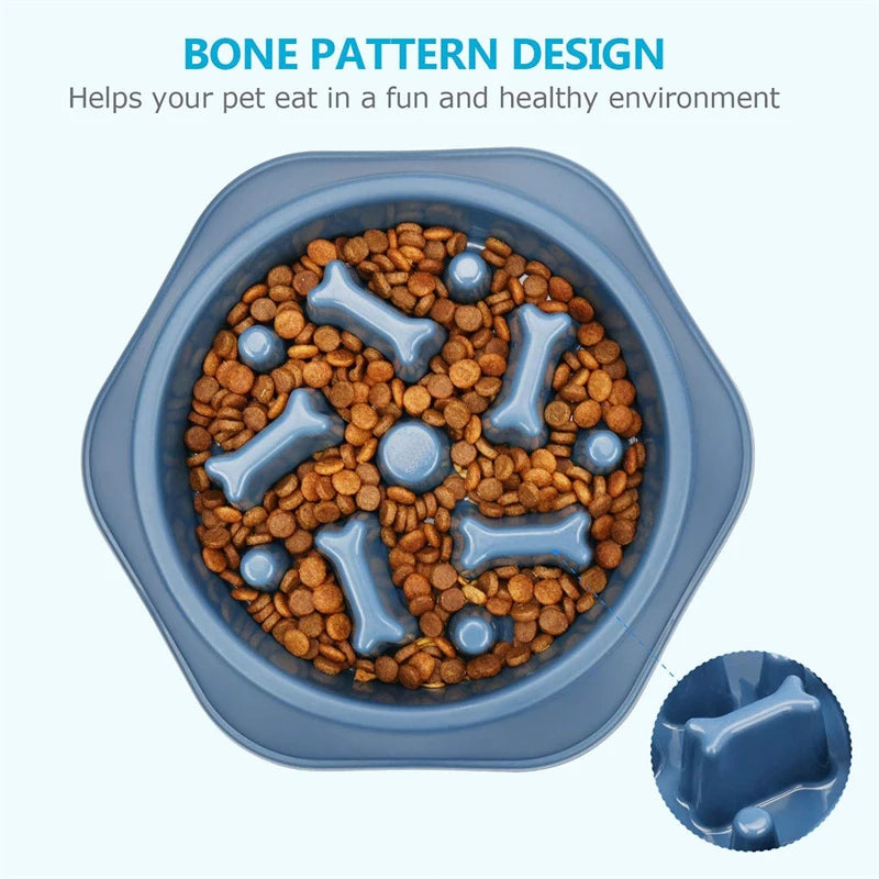 Dog Slow Feeder Bowl Anti-glutton Food Bowl for Dogs Slow Eating Dog Feeders Healthy Diet Pet Feeding Watering Supplies