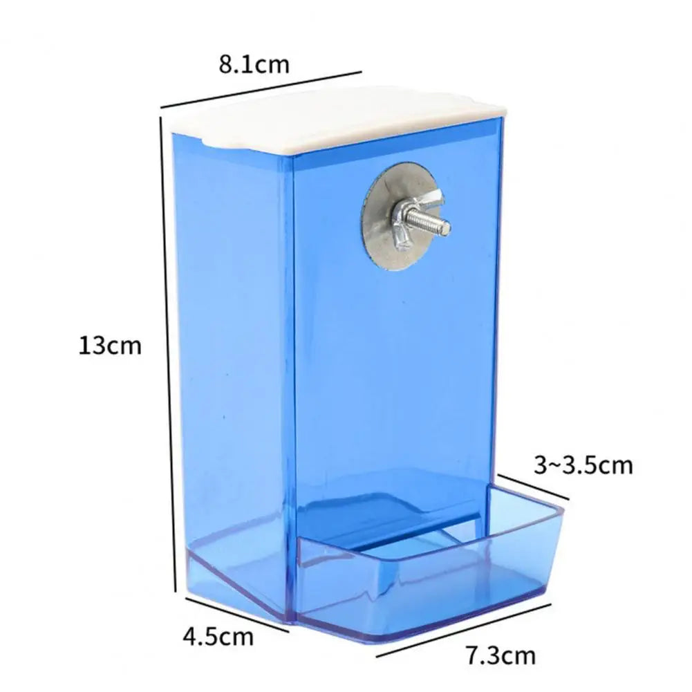 Bird Feeders Automatic Parrot Feeder Drinker with Dustproof Lid Mount Budgie Cockatiel Conure Food Dispenser Pet Supplies