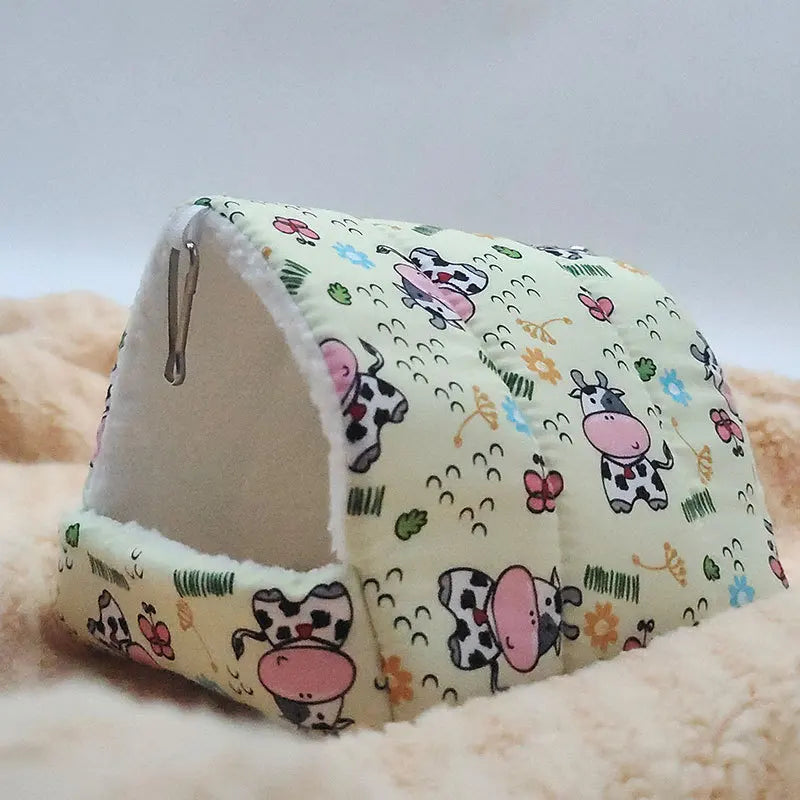 Comfortable Hamster House Warm Mat Small Animal Sleeping Bed Soft Guinea Pig Nest Mini Cage for Rabbit Squirrel Mat Guinea Pig