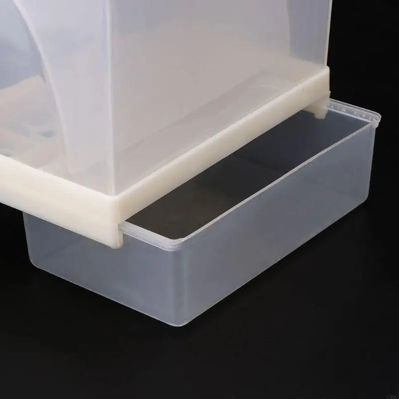 C90A Acrylic Bird Feeder Large Capacity Clear Container Automatic Dispenser