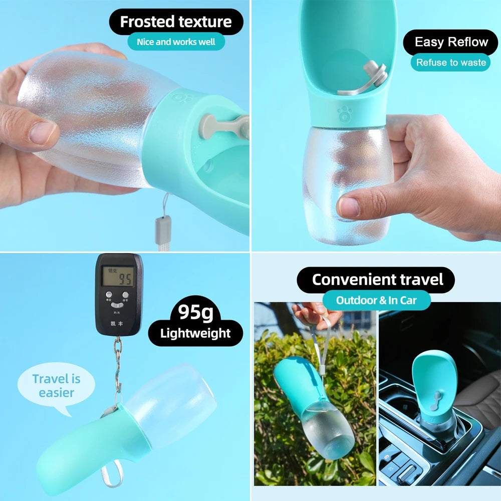 Dog Water Bottle Portable Pet Water Dispenser for Small Big Dogs Cat Walking Travel Leakproof Chihuahua Pug Drinking Bowl Feeder
