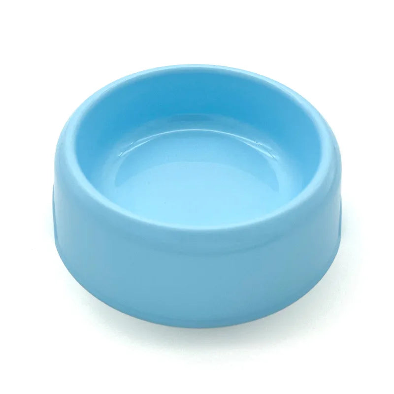 Solid Color Pet Bowl Plastic Dog Bowl Cat Round Single Bowl Thickened Eco-Friendly Dog 사발 Pet Supplies Dog Accessories