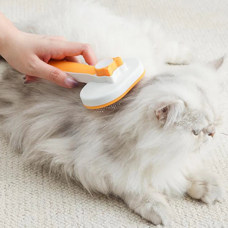 Cat Comb Massage Cat Brush Self-cleaning Pet Hair Remover One Button Comb for Cats Hair Cleaning Pet Grooming Brush Pet Products