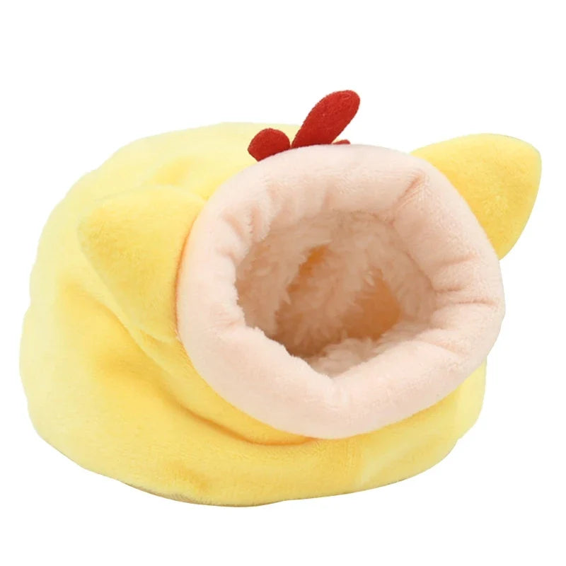 LXAF Winter Velvet Hamster House Guinea Pigs House Warm Nest Small Animal Nest Winter Warm Cage for Hamster Rodents Cage