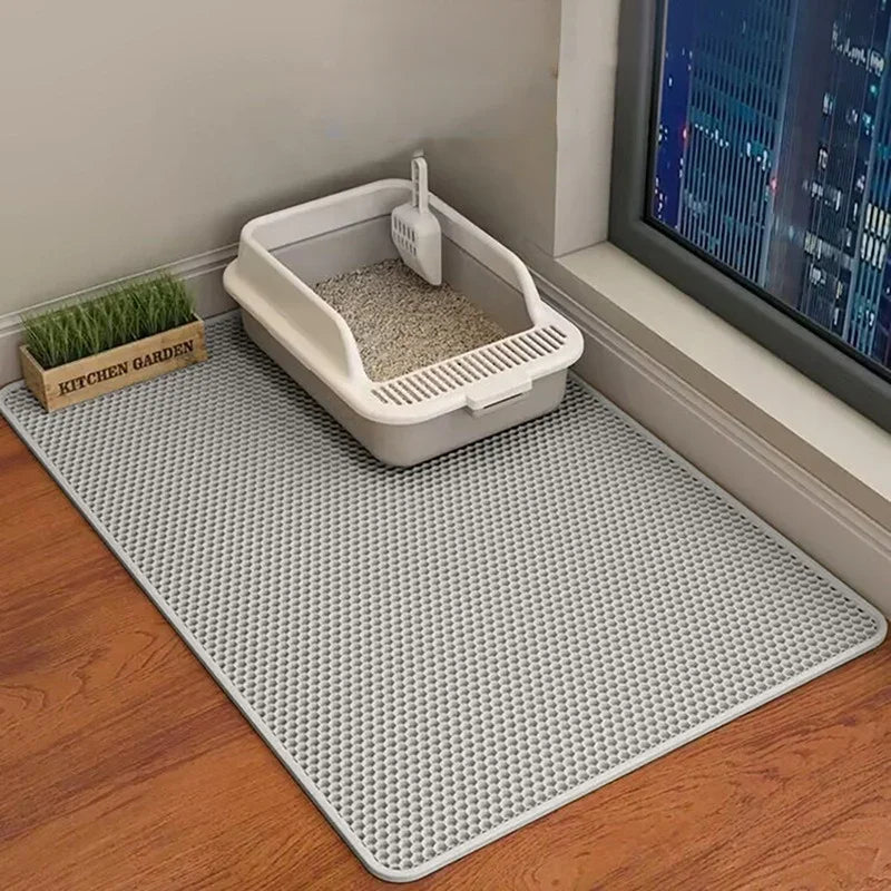 60x90cm Cat Litter Mat Waterproof Double Layer Pet Litter Box Mat Pet Toilet Cat Mat Nonslip Sand Cat Washable Pet Clean Mats