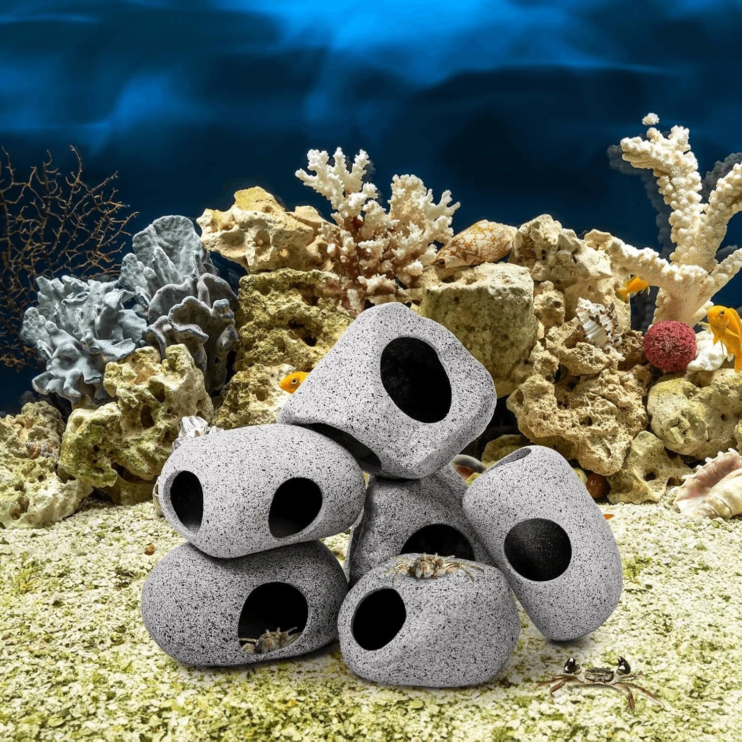 Reptile Cave Aquarium Stone Cave Aquarium Cave Rock Fish Tank Shrimp Cichlid Hideaway Breeding Decor Stones Tank Decoration