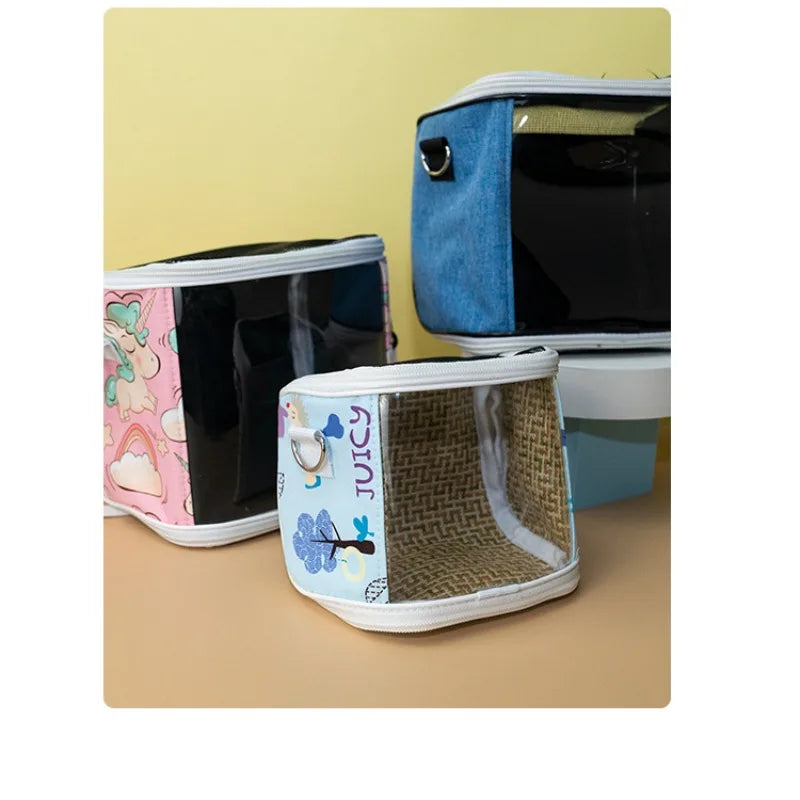 Portable Pet Bird Cage Parrot Breathable and Detachable Hamster Flying Kangaroo Travel Bag Pet Accessories Guinea Pig  Pet Bag