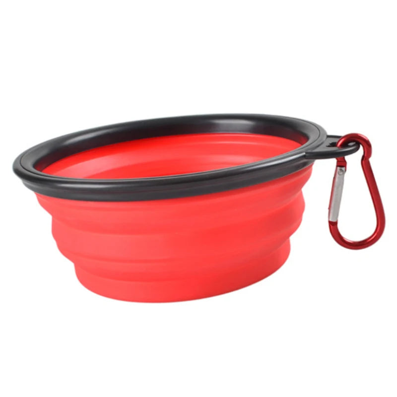350ML/1000ML Foldable Silicone Pet Bowl Portable Puppy Food Container Collapsible Feeder for Outdoor Camping Dog Accessories