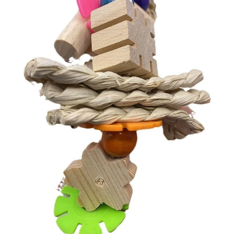 Parrot nibble toys Wooden Natural Medium to Large Parrot Supplies Bird Cage Accessories Creative Large Parrot Bird Toys