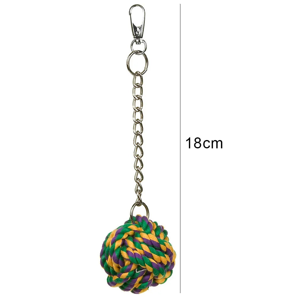 Pet Bird Parrot Hanging Toys Nipple Swing Chain Cage Stand Molar Parakeet Chew Toy Decoration Pendant Ornament Bird Accessories
