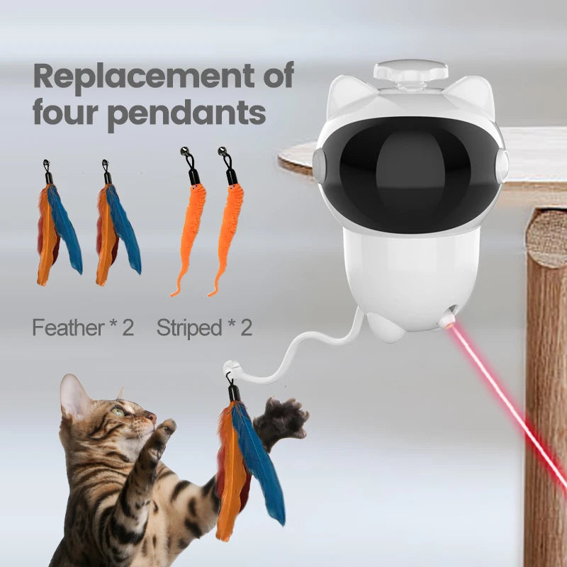 Pet Cat Toy Interactive  Rechargeable Infrared Smart Automatic  Interactive Cat Toy Multiple Angles