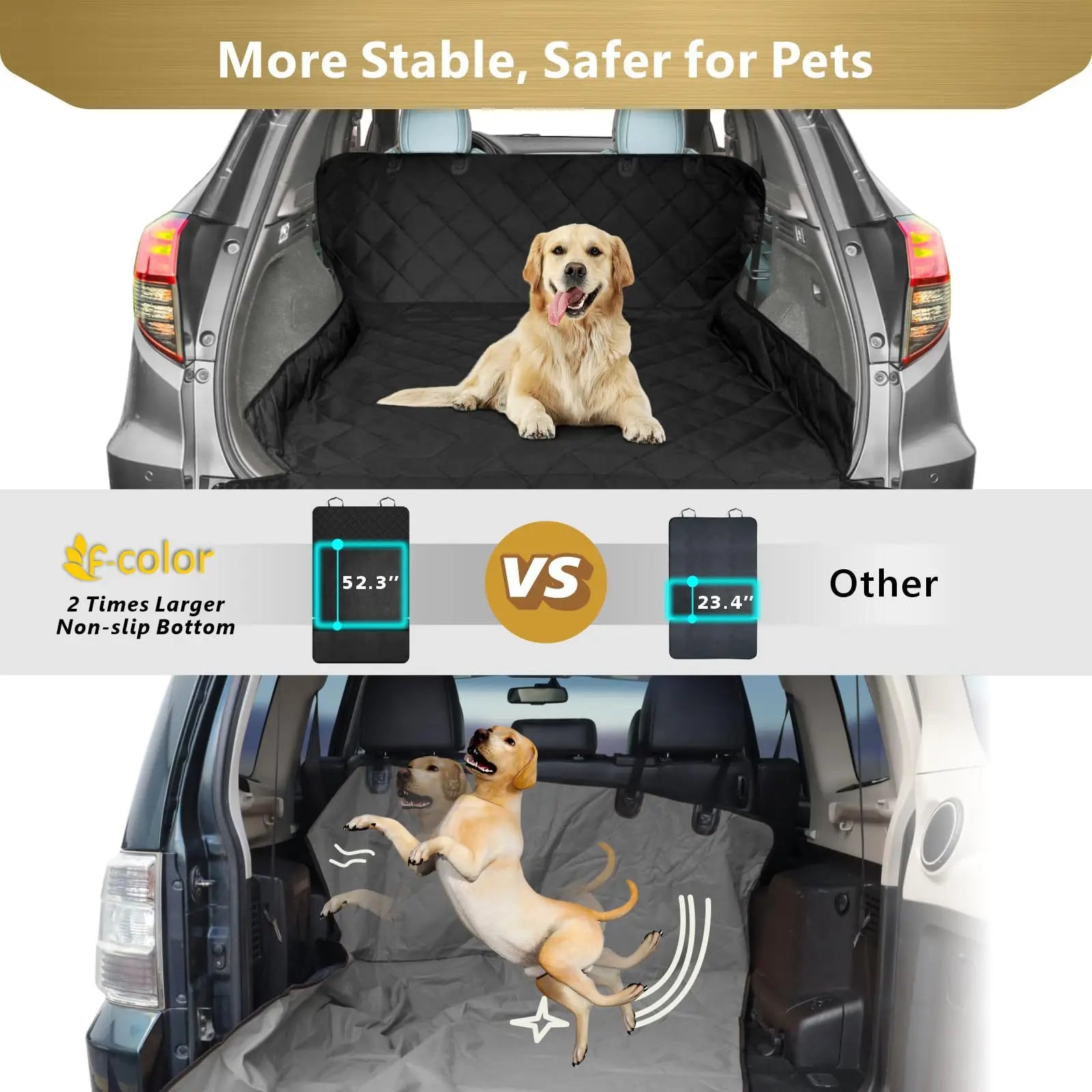 Pet car mat for Dog waterproof and dirt proof cushion trunk car pet mat car dog Pad oxford Cloth car trunk mat universal 135x195