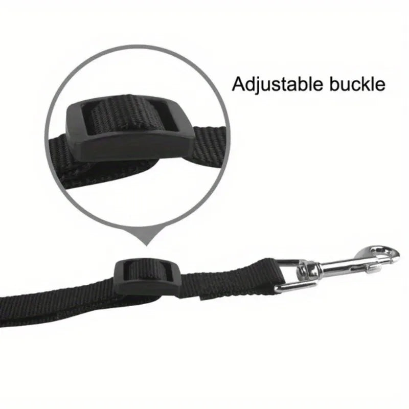 Durable 3-in-1 Nylon Dog Leash with Padded Handle for Outdoor Walking, Car Travel, Hiking and Camping - Three-Way Pet Leash
