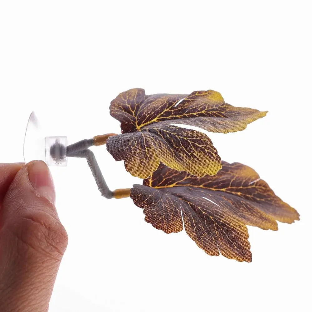 Aquariums Decor Plastic Betta Fish Rest Leaf with Suction Cups Creative Aquarium Landscaping Simulated Artificial Plants Home