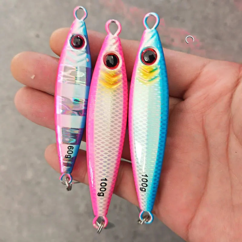 AS Slow JIg Pesca Lure Fishing Glow Jig Slow Falling Angler 40g60g80g100g Metal Hard Bait Sinking Jigging Pesca Leurre Bait