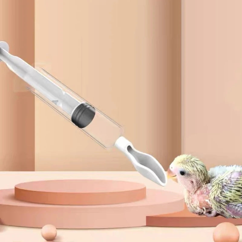 Bird Parrot Feeder Spoon with Manual Syringe Baby Bird Water Milk Medicine Feeding Syringe 20ml