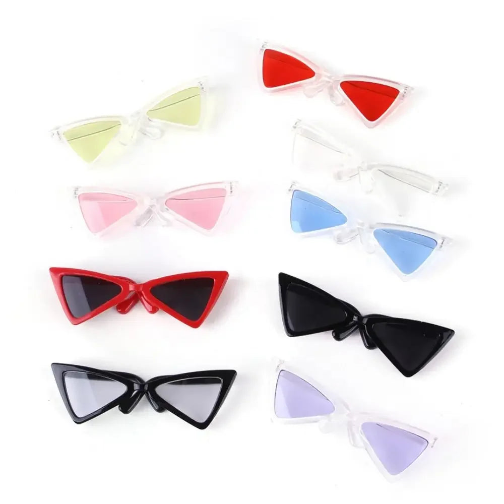Vintage Triangular Pet Cat Sunglasses Pet Products for Small Dogs Kitten Puppy Cat Accessories Reflection Eyewear Glasses