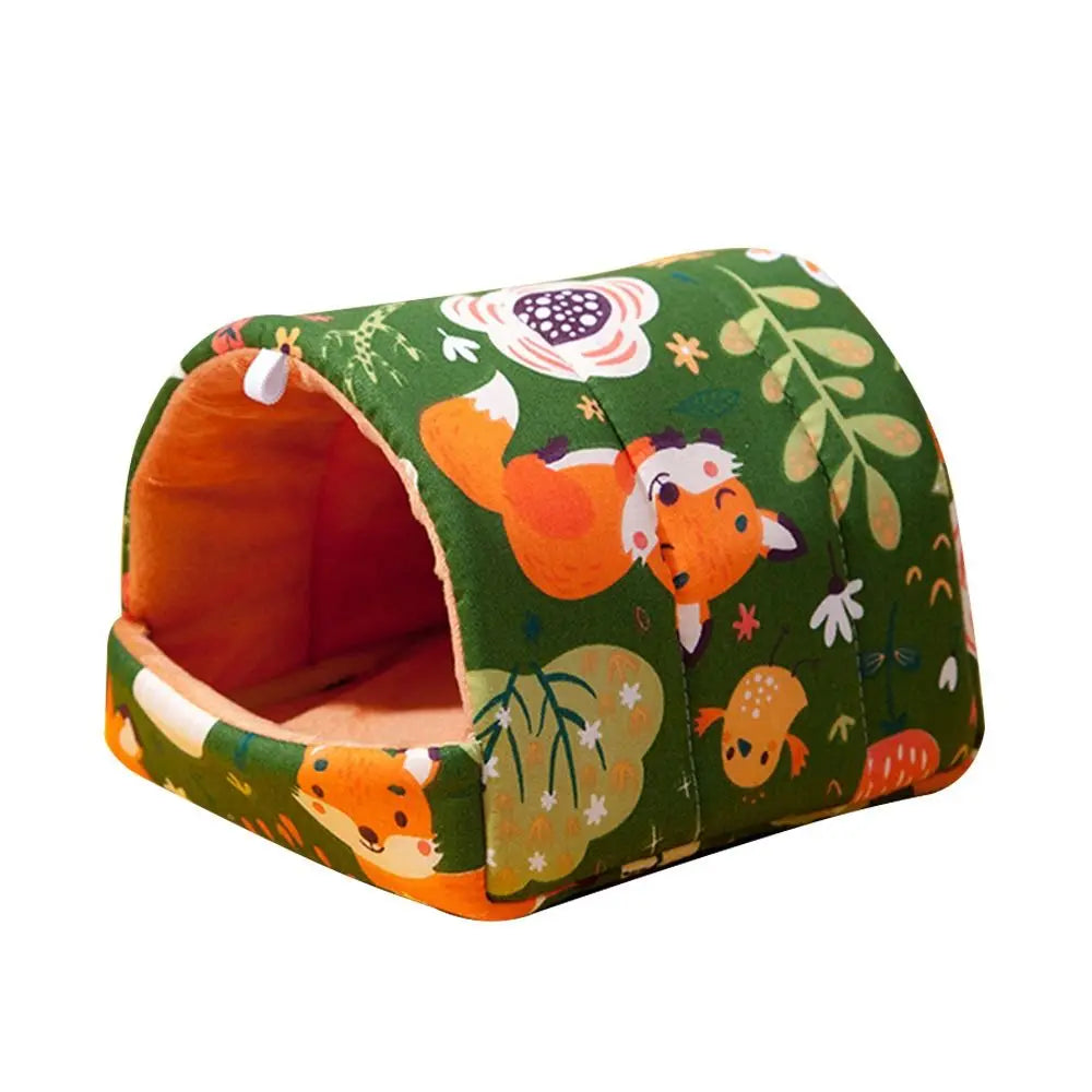 Hamster Nest Winter Warm Soft Mat Hangable Hamster House Small Animal Sleeping Bed Mini Pet Rabbit Squirrel Nest Guinea Pig Nest
