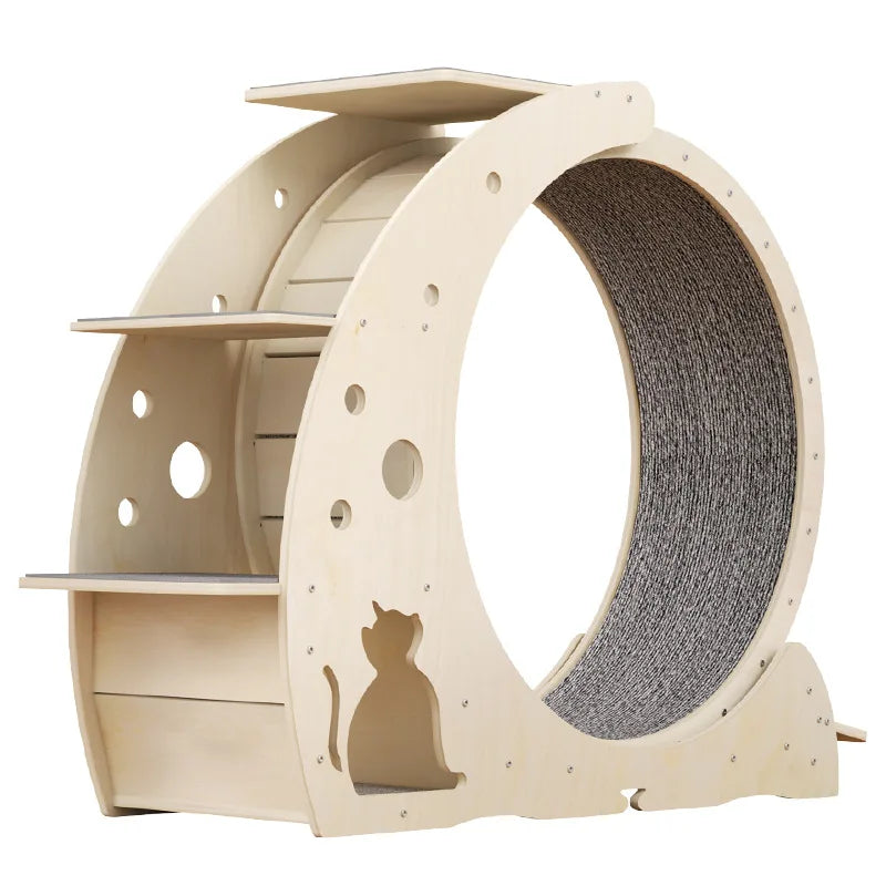 Cat Treadmill Anti-depression Fiberboard Mascot Wooden Pet Pedal Pet Dog Fun Fitness Running Wheel
