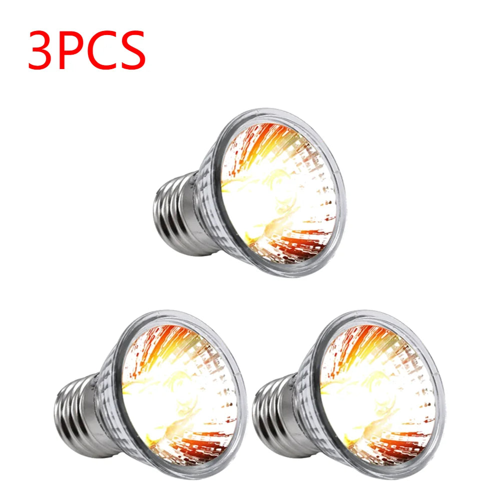 Reptile Lamp 25/50/75W UVA+UVB Pet Heat E27 Lamp Bulb Turtle Basking UV Light Bulbs Amphibians Lizards Temperature Controller