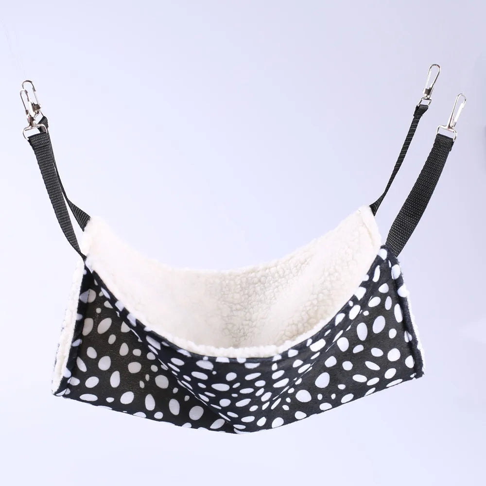 Plush Cat Hammock Autumn Winter Pet Mats for Cats Hamster Adjustable Hammocks Kitten Accessories Supplies Hanging Cage Bed