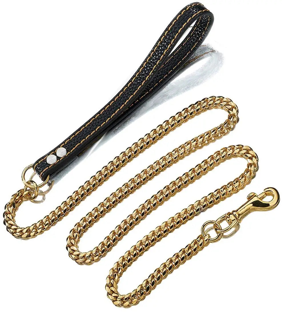 Stainless Chain Collar Large Collar Chain For Metal Dog Dogs Medium Links Link Small Steel Gold Cuban Walking Training
