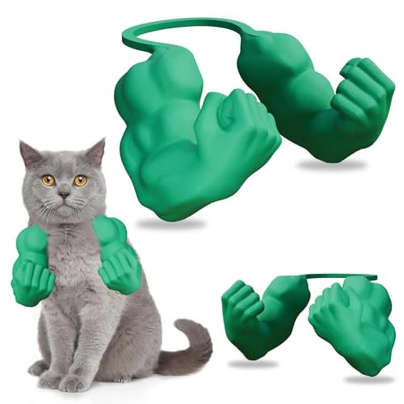 Funny Cat Muscle Arm Clothing Decoration Props 3D Printed Pet Interactive Neck Hanging Toy Role-playing Accessories Birthday Toy