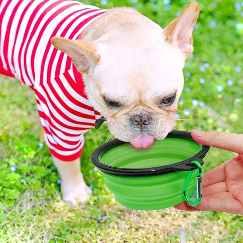 Pet Folding Silicone Bowl Large Outdoor Pet Travel Bowl Collapsible Dog Food Bowl Water Portable Puppy Food Container Feeder