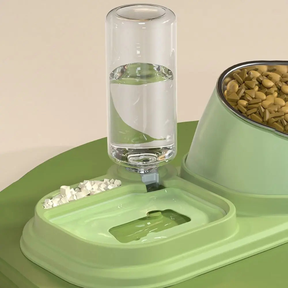 Anti Choking 3-in-1 Cat Bowl Detachable Neck Protection Pet Food Water Dispenser Non Slip Large Capacity Dog Cat Drinker Feeder