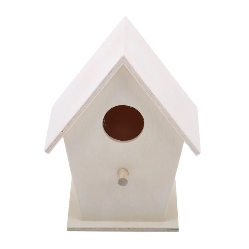 Wooden Mini Bird Cage Outdoor Hanging Birdhouse Box Garden Bird Cages Home Yard Decoration Bird Products Wooden Bird Parrot Nest