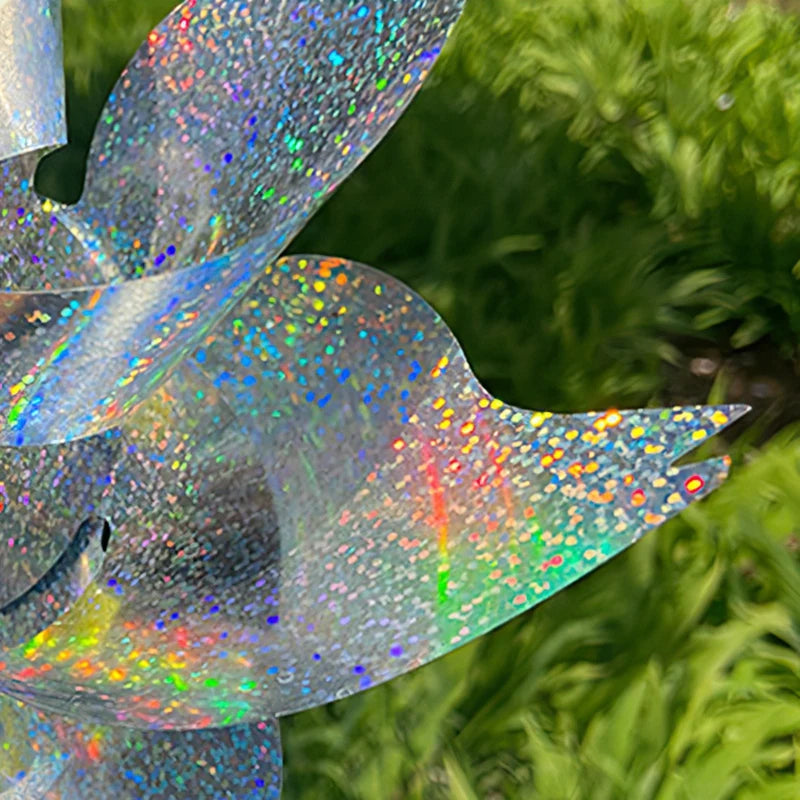 Laser Bird Repelling Windmill 24CM Windmill for Farmland Rotating Windmills Outdoor Bird Pigeon Repellent Tools Garden Supplies