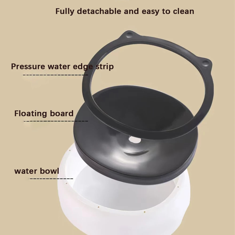 Dog Drinking Water Bowl Floating Non-Wetting Mouth Cat Bowl Without Spill Drinking Water Dispenser Plastic Anti-Over Dog Bowl