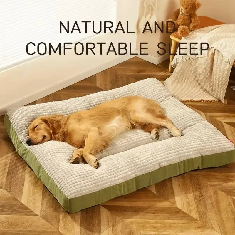 Dog Bed Washable Kennel four seasons Pet Large Sofa Plus Corduroy Thick Deep Sleep Cushion Puppy Mat for Small To Large Dogs
