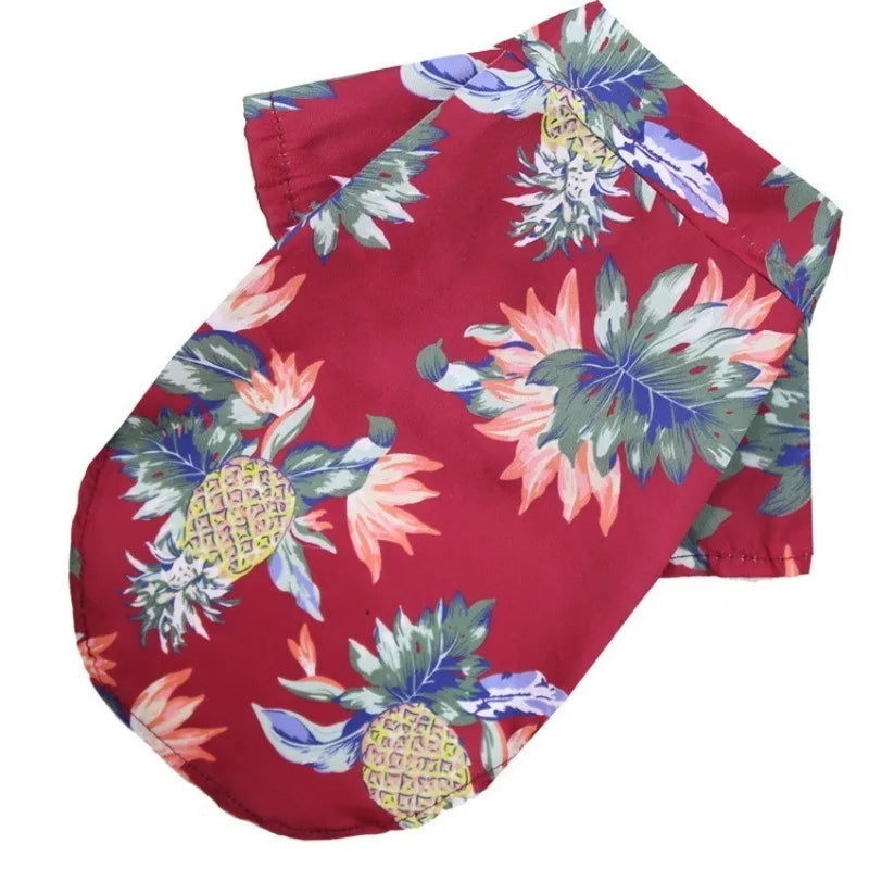 Hawaiian Beach Style Dog Shirt Teddy French Bulldog Cat Small To Medium Pet Pet Jacket Summer Clothing