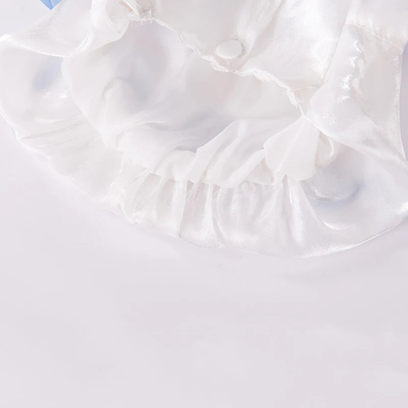 Cat Bow Streamer Tulle Princess Skirt Spring and Summer Suspender Skirt Dog Dress Pet Strap Skirt with Bow-Knot Kitten Clothes