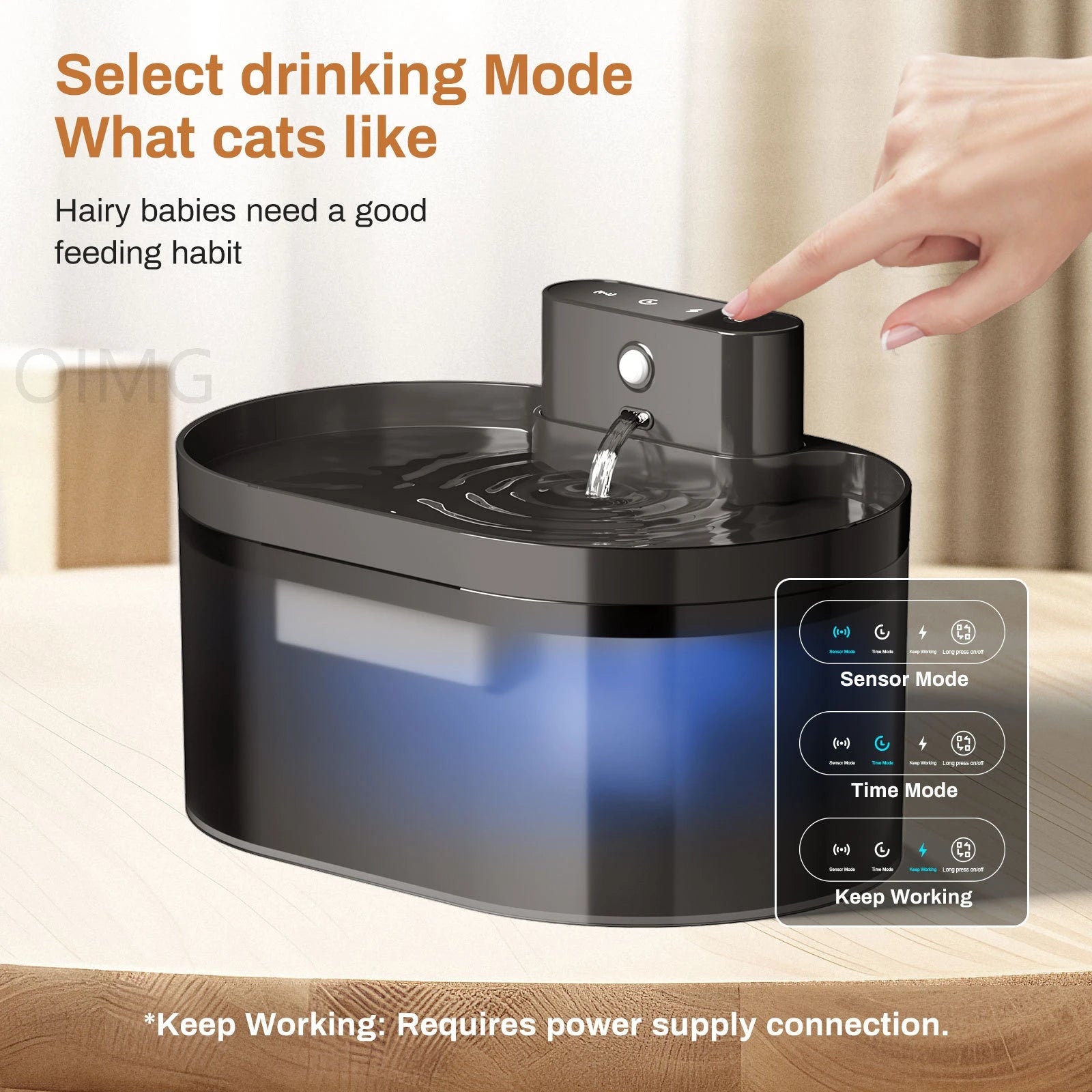 Rechargeable Cat Dog Water Dispenser Automatic Circulating Fountain Wireless No Plug Pet Drinking Bowl