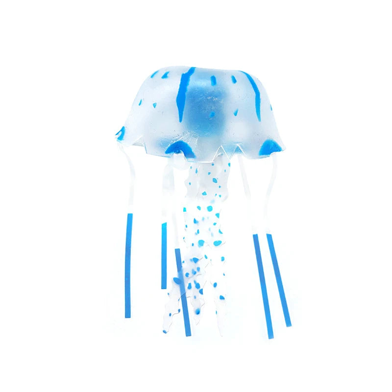3Pcs Underwater Plant Marine Aquatic Landscape Ornament Artificial Glowing Fluorescent Jellyfish Aquarium Decoration Fish Tank
