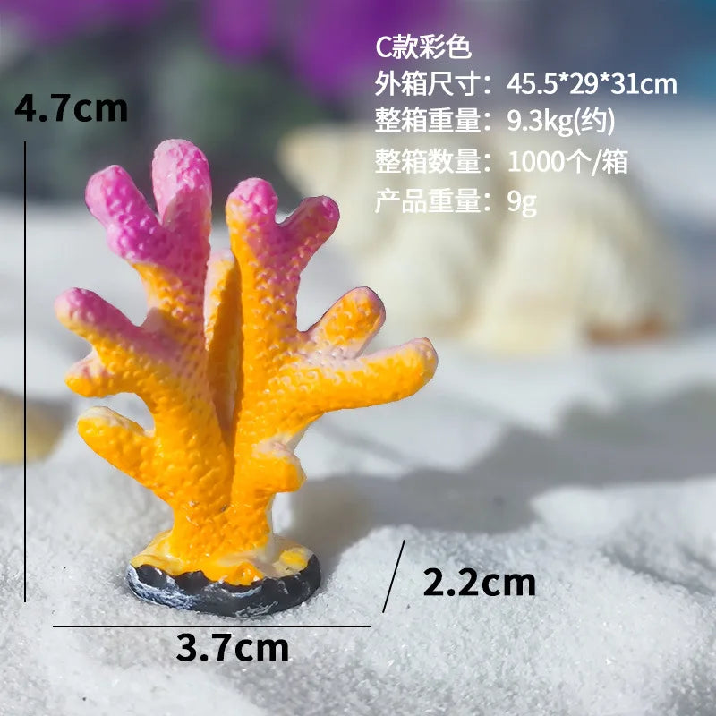Artificial Coral Fish Tank Decoration Starfish Resin Reef Landscape Aquarium Decoration Accessories Craft Tabletop Ornaments