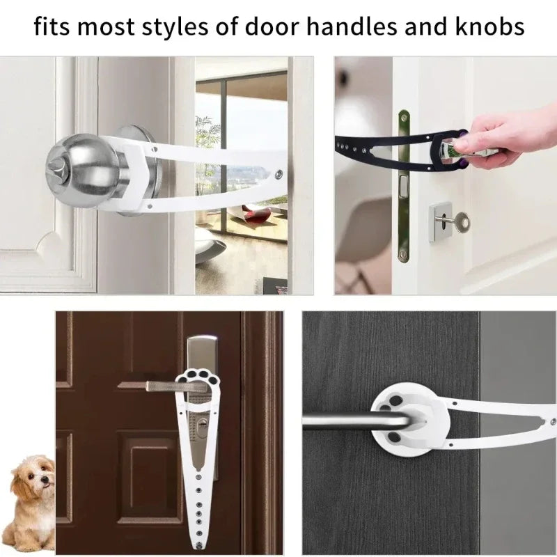 Dog Door Stopper Elastic Gate Lock Flex Latch Strap Cat Door Holder Latch Adjustable Keep Dog Out From Entering Pet Gate Supply
