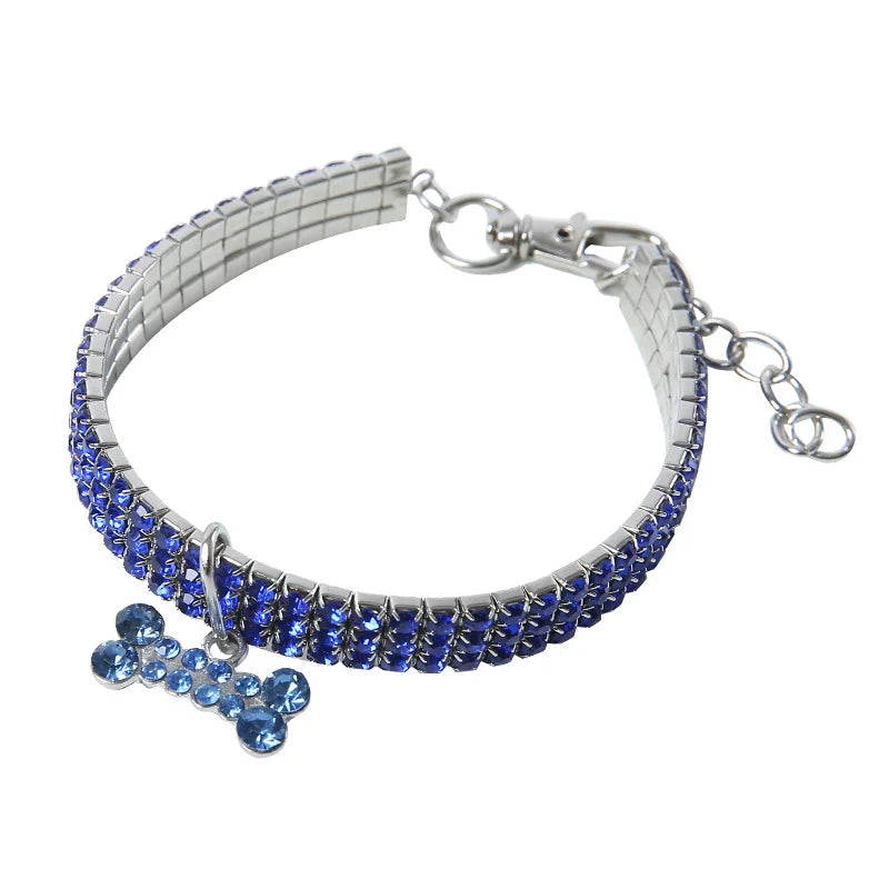 Dog Collar Rhinestone Jewelry Chihuahua Crystal Jewelry Adjustable Engraved Text Dog Accessories Collar Perro Ошейник Для Собак