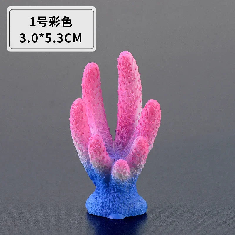 수족관 Simulation Resin Coral Ornaments Fish Tank Artificial Desktop Adornment Cute DIY Aquarium Background Landscape Decoration