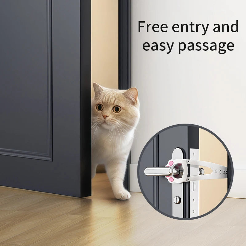 Cat Door Holder Latch Adjustable Dog Door Stopper Elastic Gate Lock Flex Latch Strap Keep Dog Out From Entering Pet Gate Supply