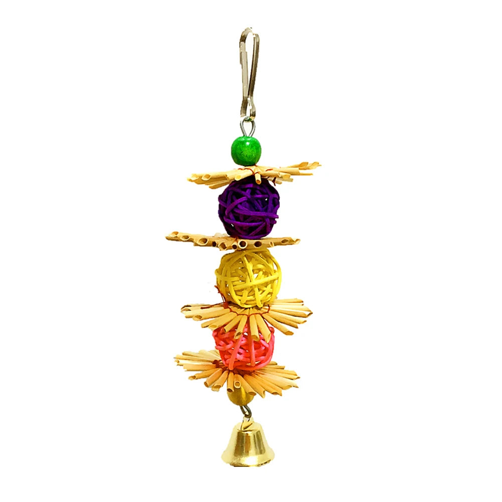 Pet Bird Parrot Hanging Toys Nipple Swing Chain Cage Stand Molar Parakeet Chew Toy Decoration Pendant Ornament Bird Accessories