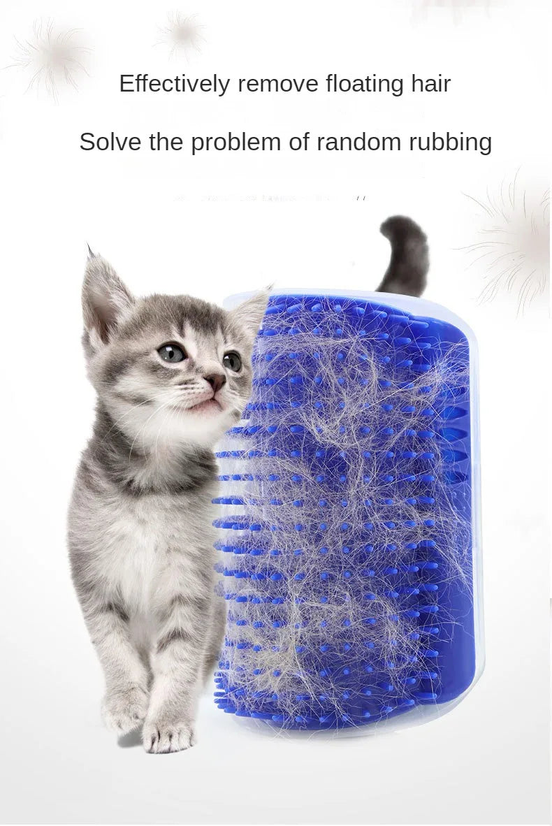 New cats Wall Corner Scratcher Brush Pet Comb Cratch Bristles Arch Massager Self Grooming Accessories