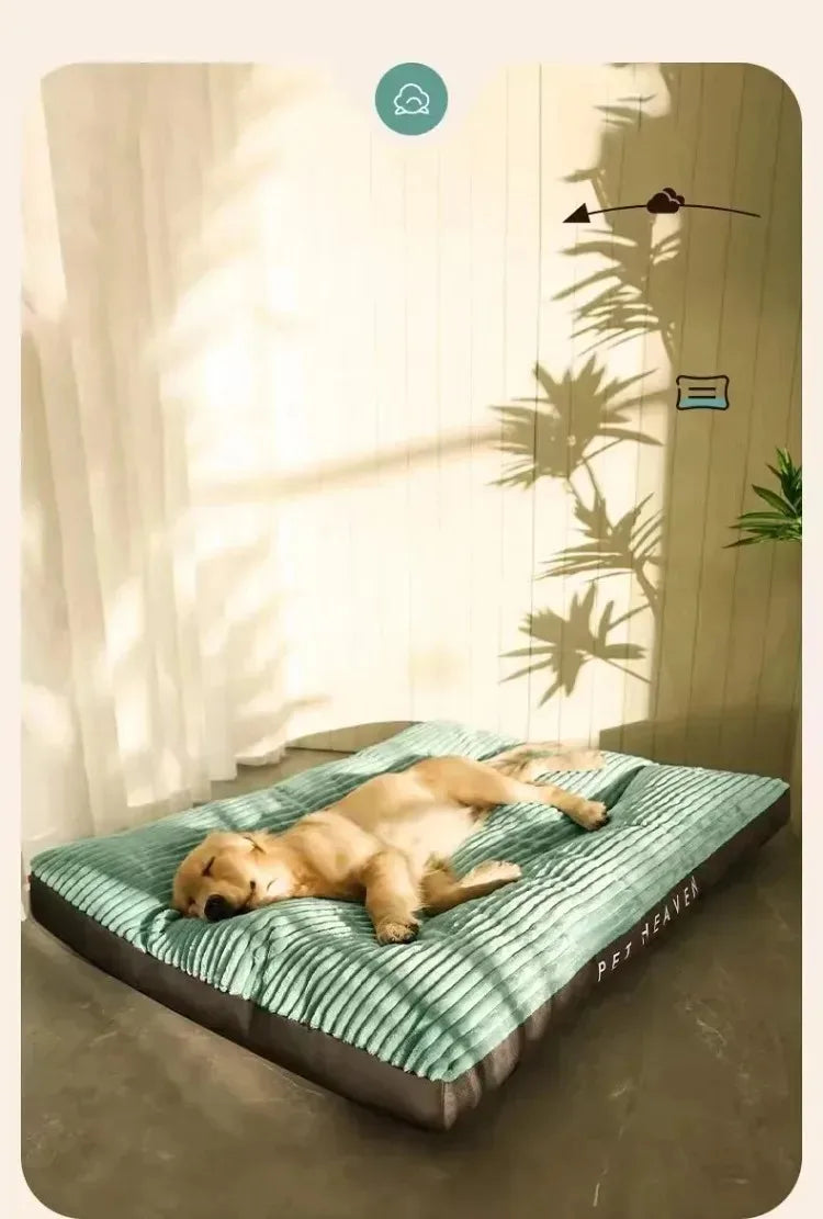 Dog Bed Washable Kennel four seasons Pet Large Sofa Plus Corduroy Thick Deep Sleep Cushion Puppy Mat for Small To Large Dogs