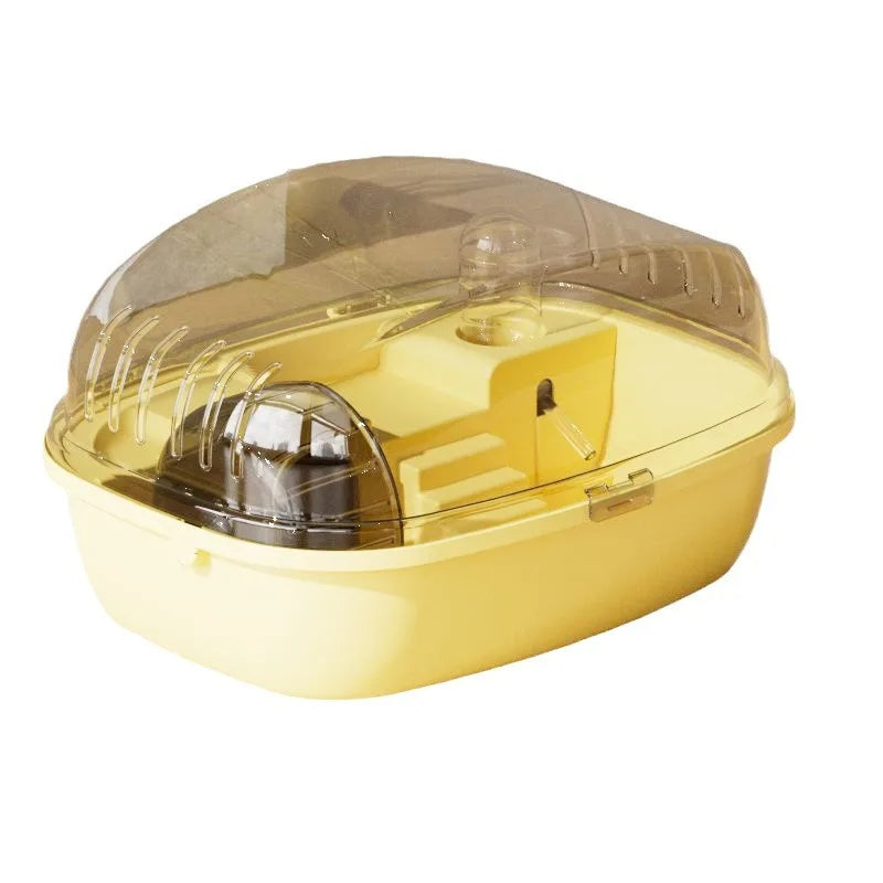 Large Hamster Cage Ventilation Openable Top Transparent Hamster Habitat House for Bunny Gerbils Hedgehog Mice Small Animals