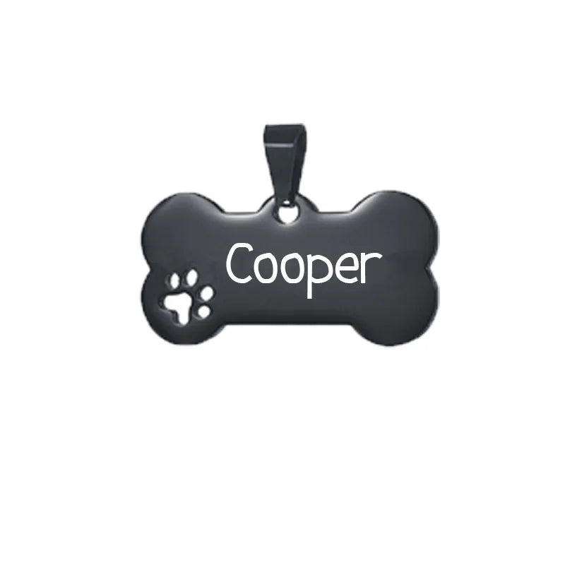 Custom Pet ID Tag Free Engraved Keychain for Dog Cat Name Tag Pendant Personalized Bone Paw Pet Accessories